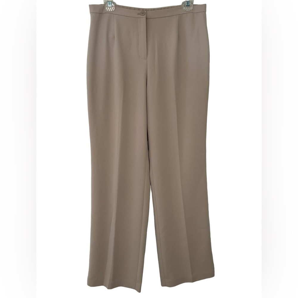 Pendleton Tan Pleated Front Pants Women's Sz 10 Office Trousers Work Pant Demure